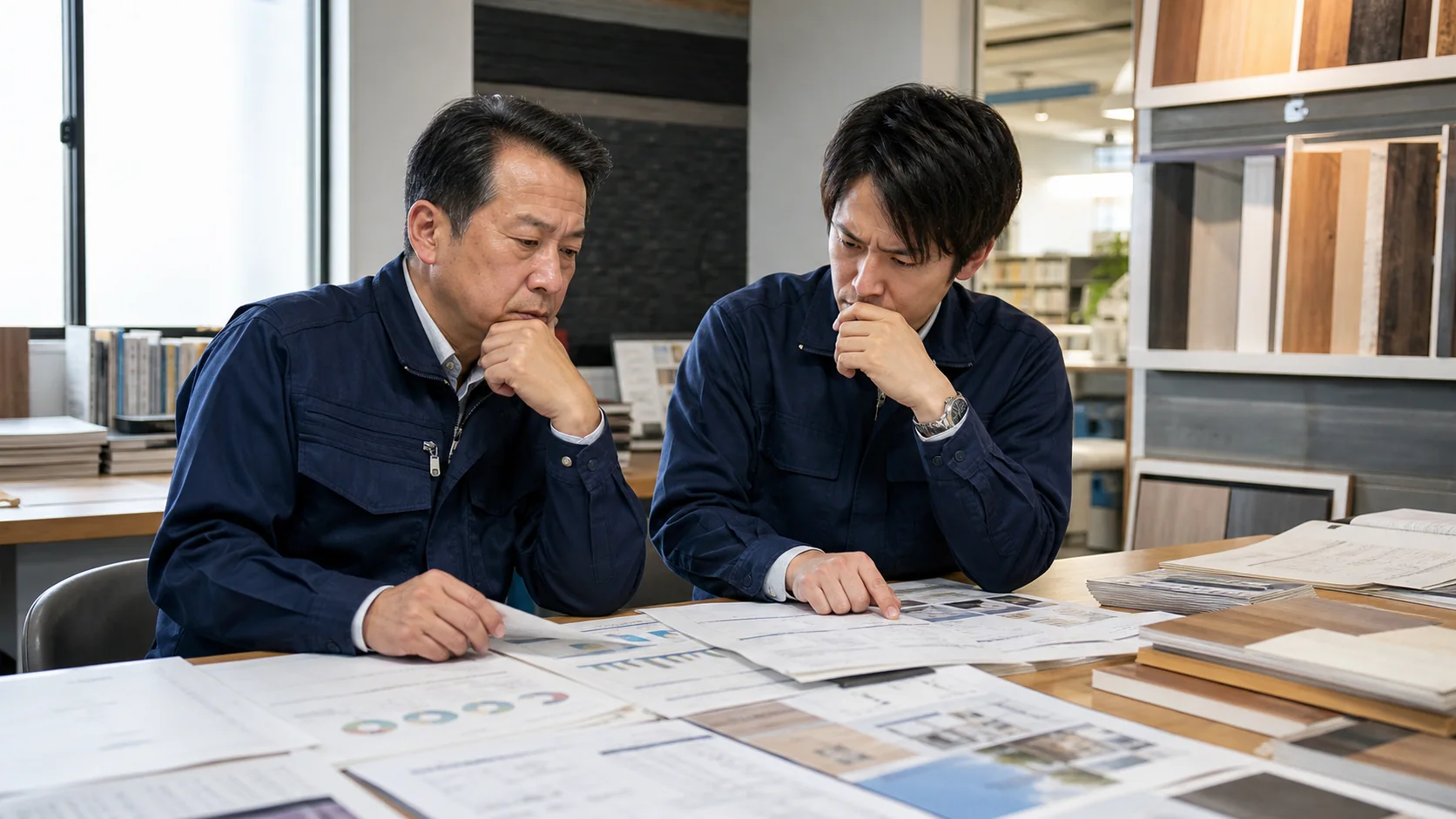 住宅リフォーム会社の経営者が媒体別広告費と問い合わせ実績を確認する場面