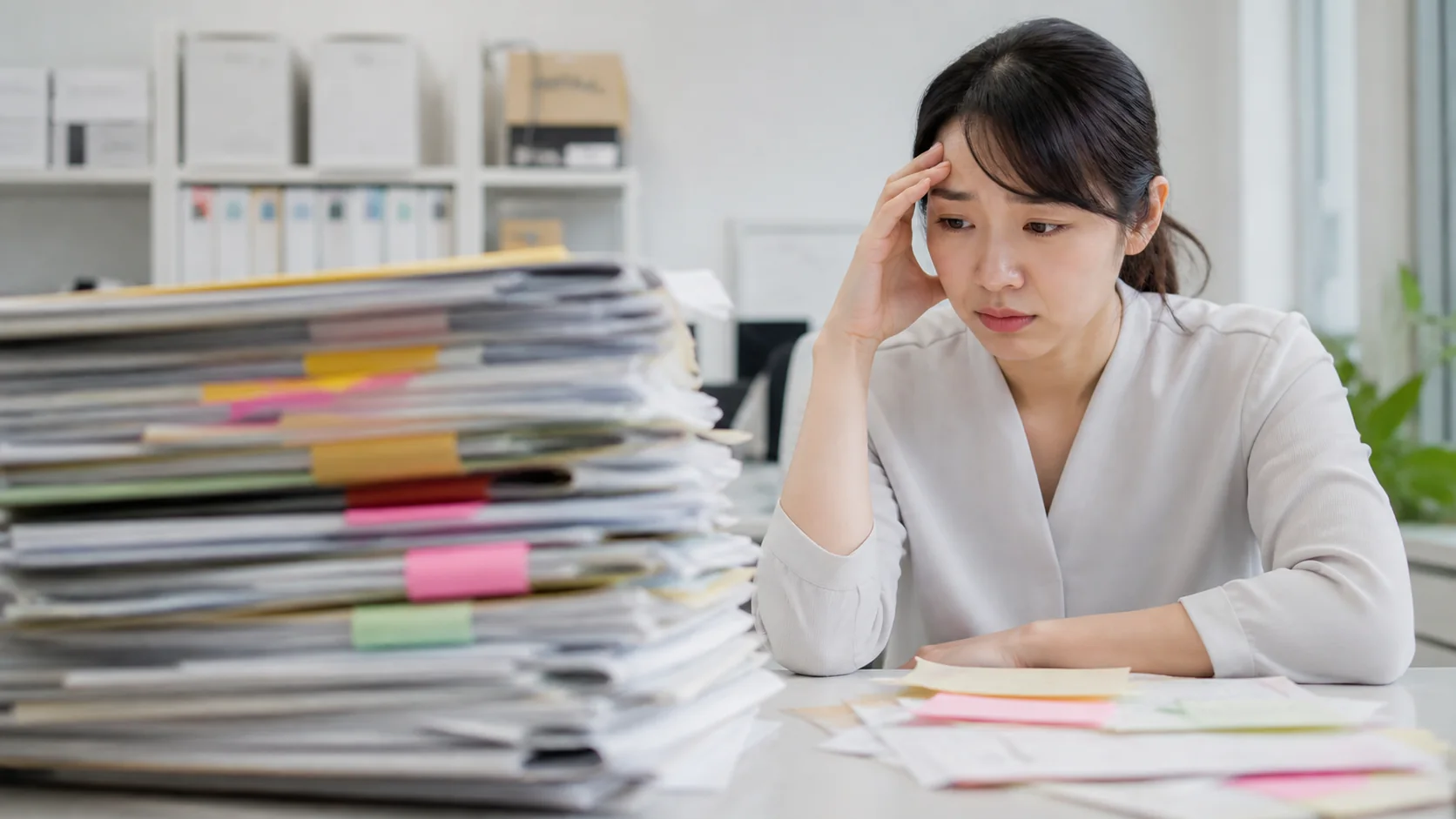 中小企業の財務担当者が債権年齢表と貸倒引当金の対象範囲を照合する場面