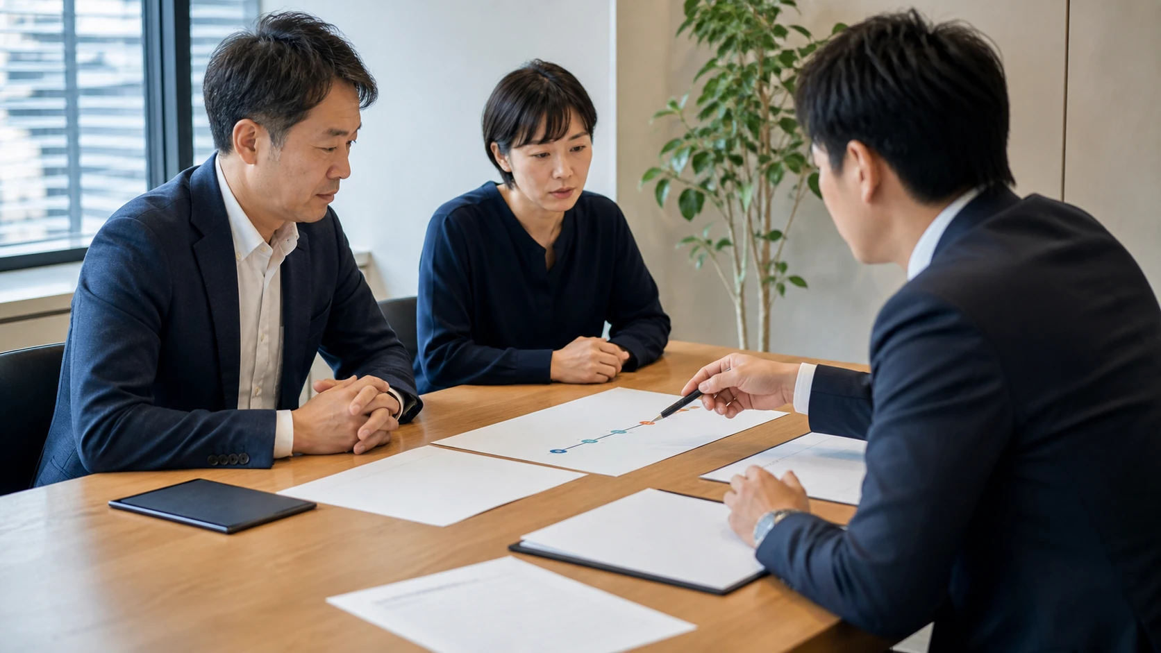 経営者・営業事務・財務・銀行担当者が未請求残、締日越え額、入金後ずれを確認する会議