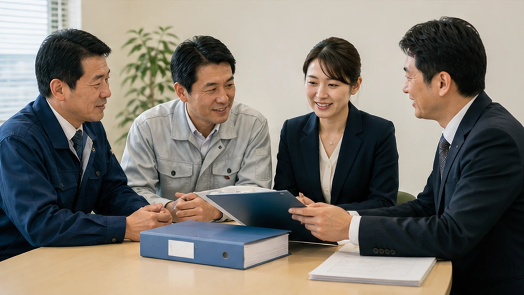 経営者・購買・現場・財務・銀行担当者が見積から効果確認までを確認する会議