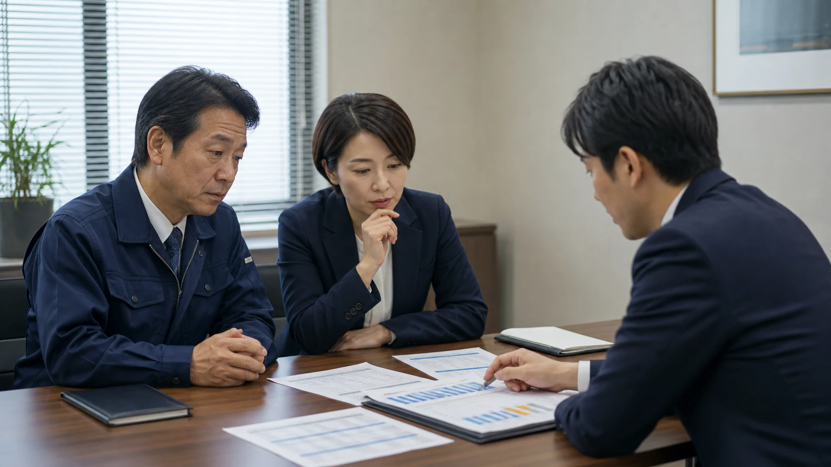 経営者・営業・財務・銀行担当者が期日超過額、原因、回収確度を確認する会議