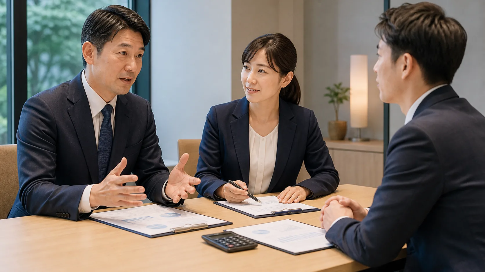 銀行融資で会社・コンサル・金融機関の役割を比較する場面