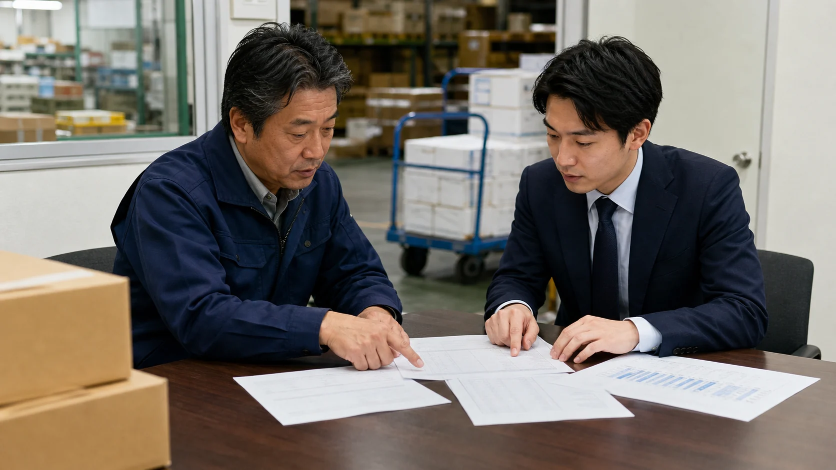 食品卸会社が原価改善後の不足と四つの資金調達方法を比較する会議