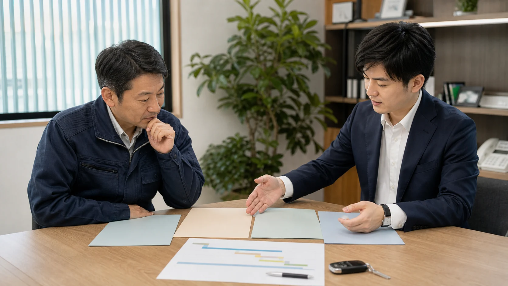 税効果の回収可能性と返済後現金を確認し4つの資金調達方法を比較する会議