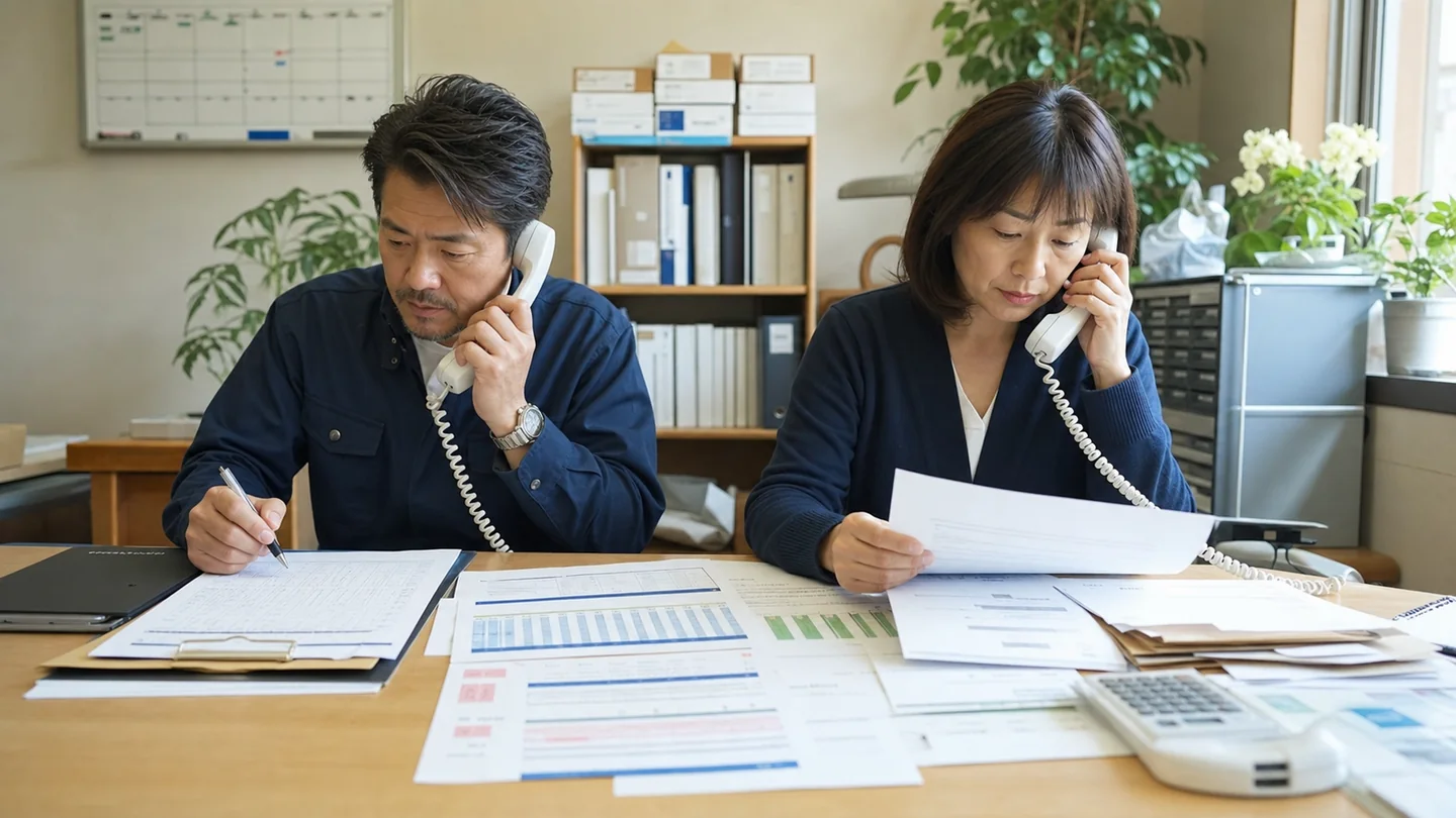 銀行と支払先へ同時に連絡し必要書類を整える会社