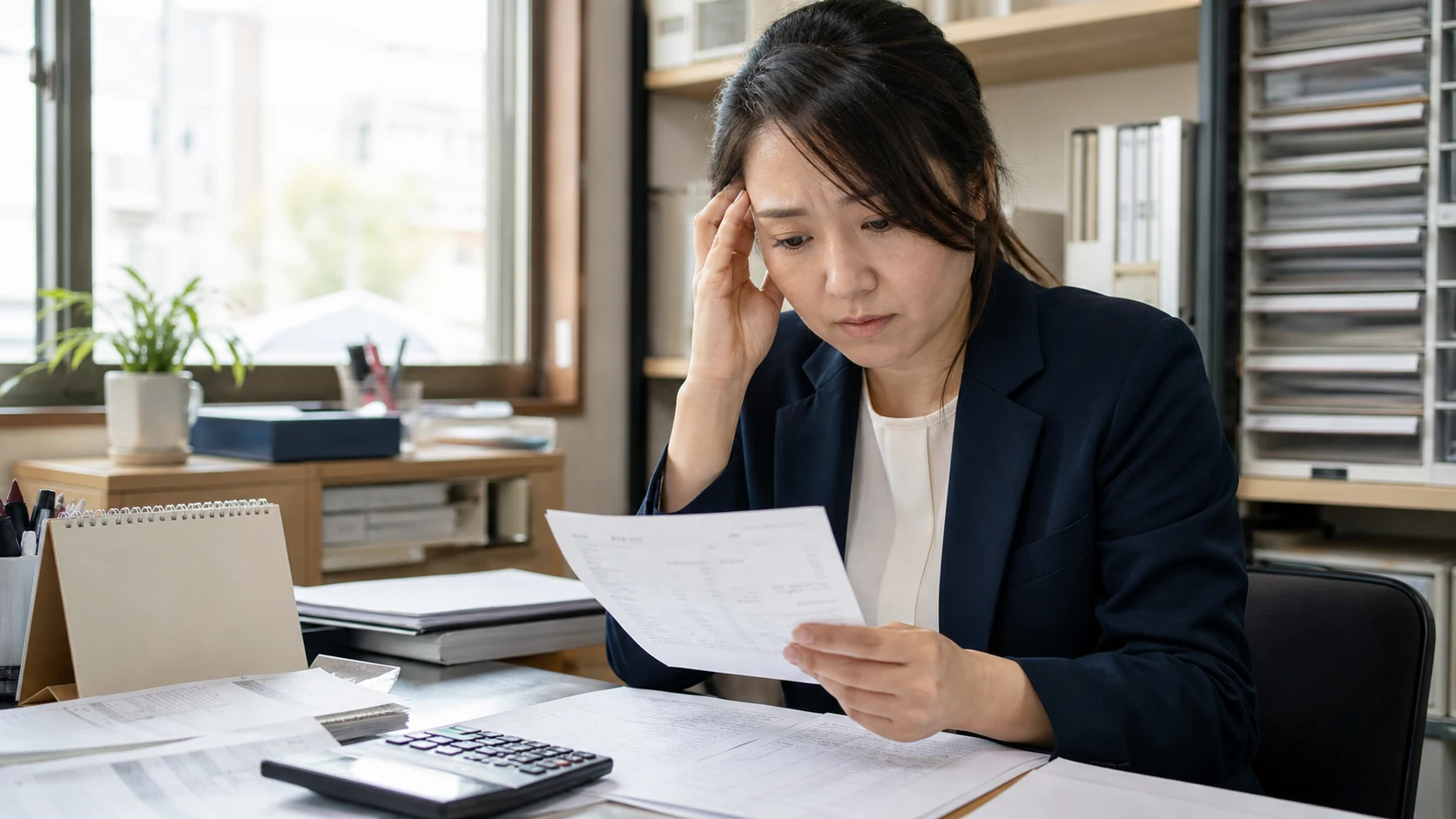 経営者と経理担当者が預り金の制度別納付日を確認する場面