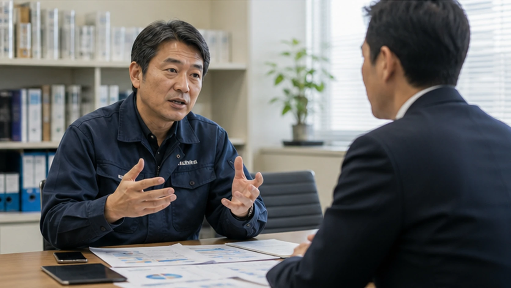 経営者・商品・製造・原価管理・財務・銀行担当者が商品別採算を確認する会議