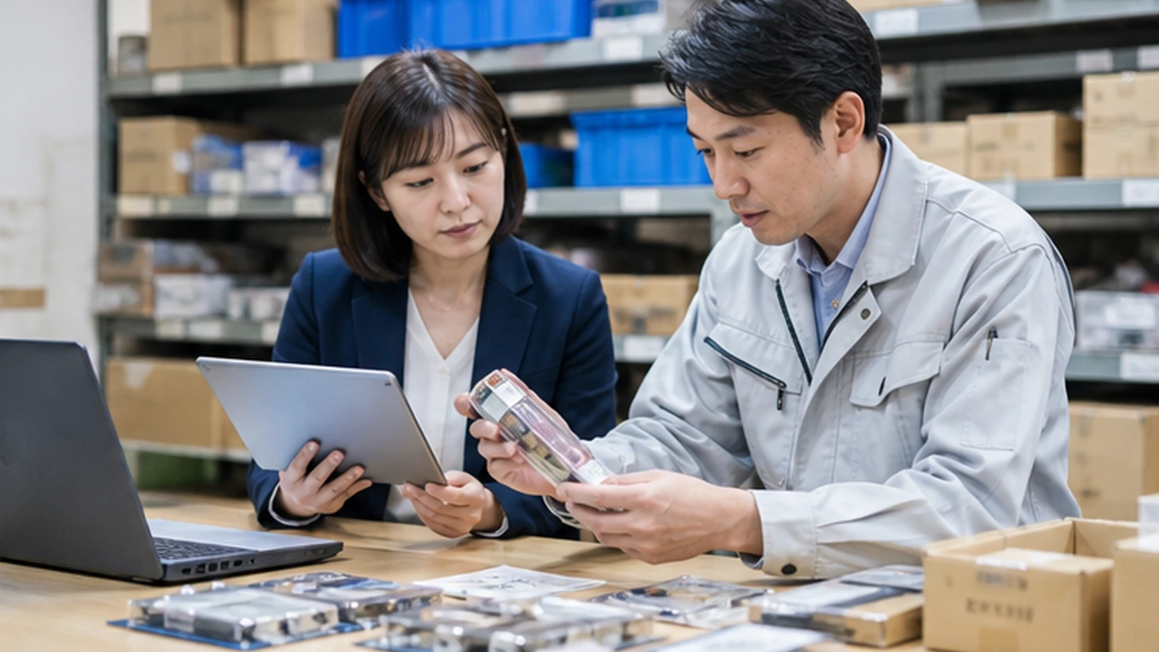 倉庫・商品管理・会計担当者が滞留在庫の年齢と回収可能額を確認する場面