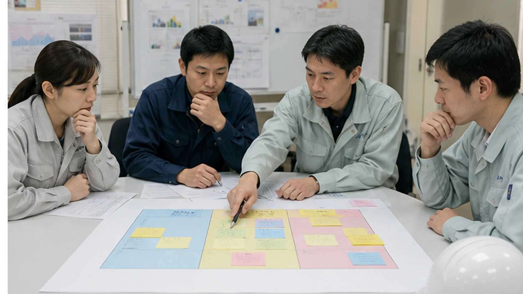 保全責任者が経年設備の未実施点検と修理項目を現物で確認する場面
