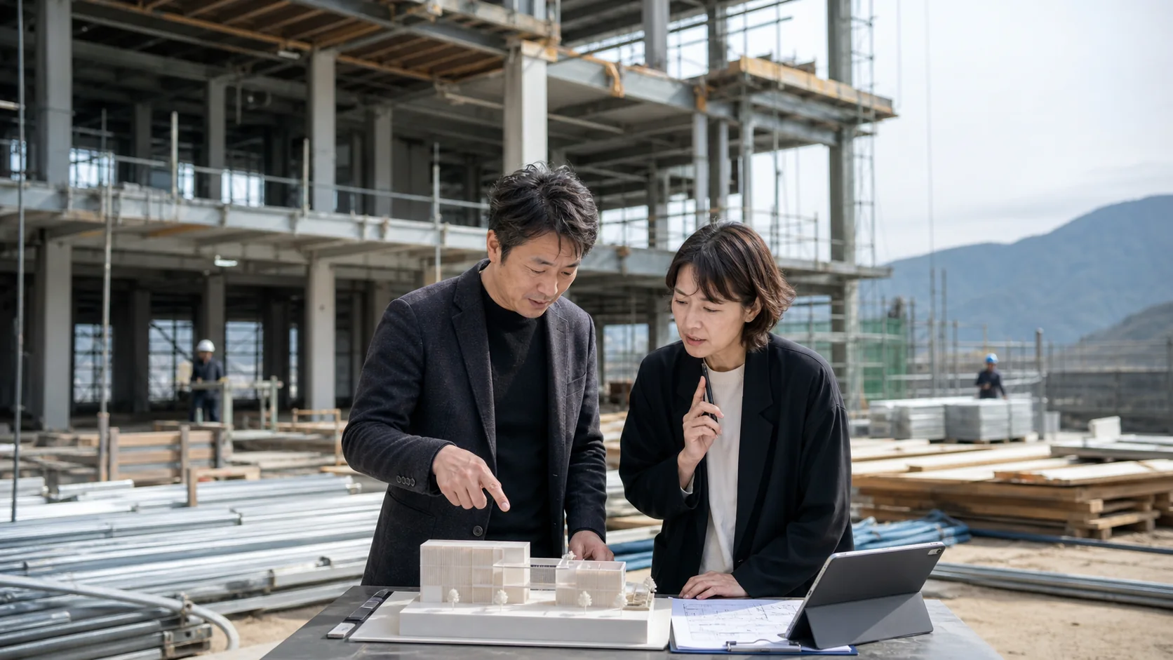 建築設計会社の経営者が融資条件の優先順位と総負担を確認する場面