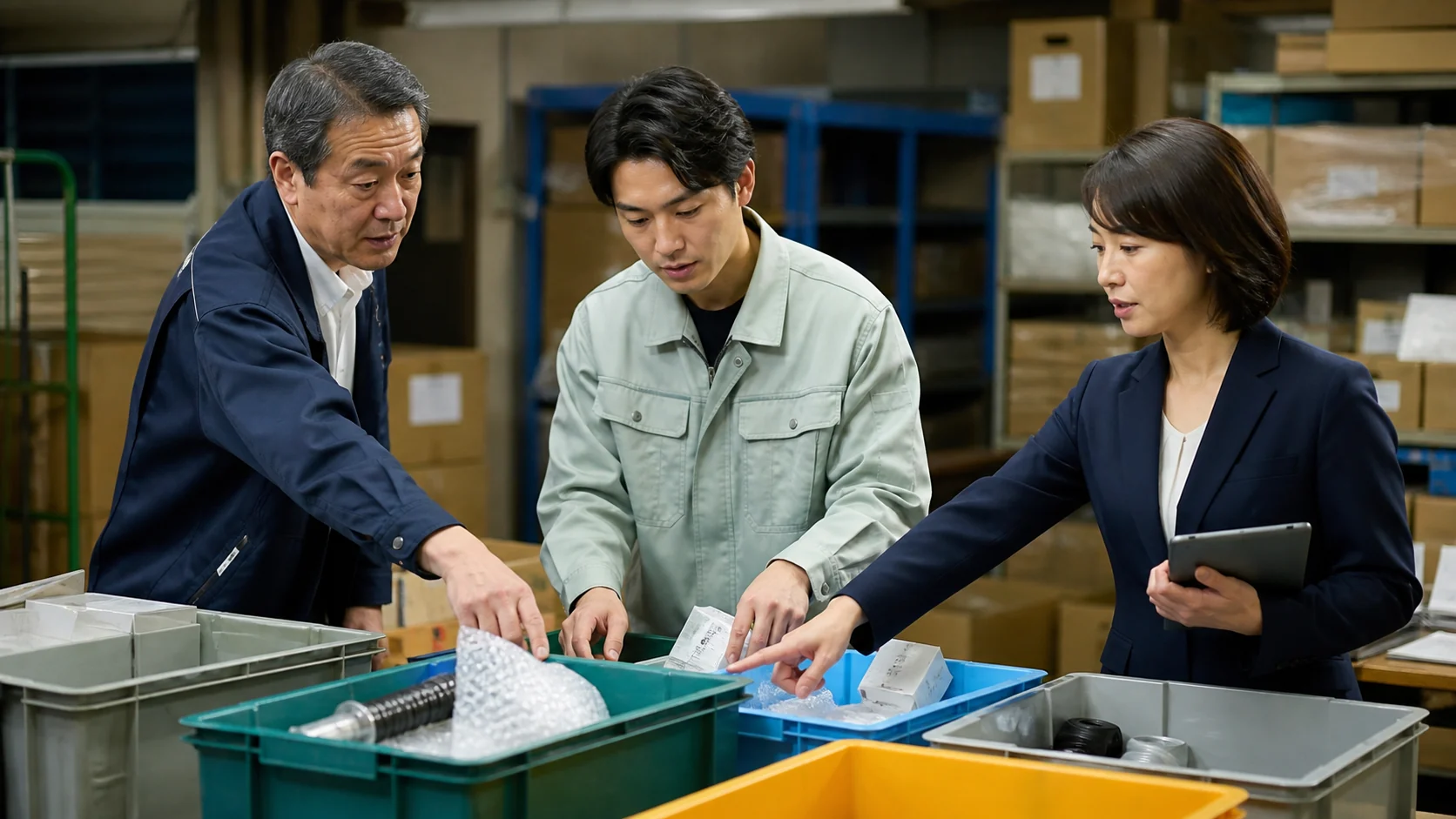 倉庫と会議室で在庫年齢表・処分計画・資金繰り表をつなぐ改善会議