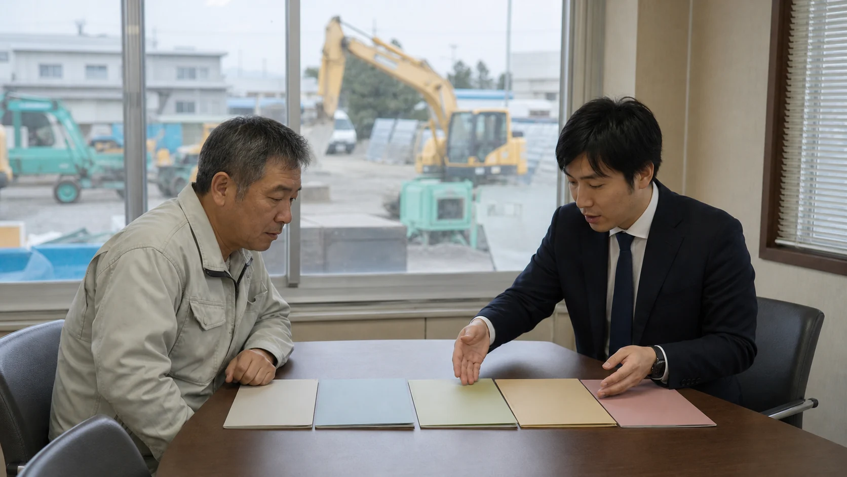 建設会社が営業CFと4つの資金調達方法を比較する会議