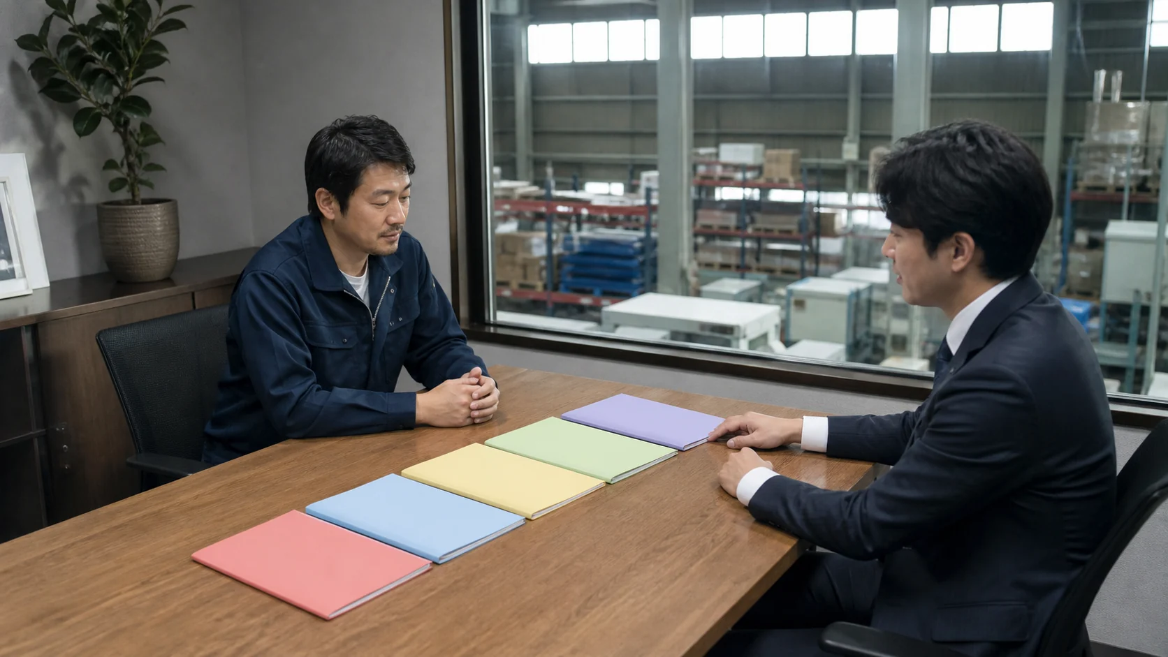 運送会社が借入負担と4つの資金調達方法を確認する会議