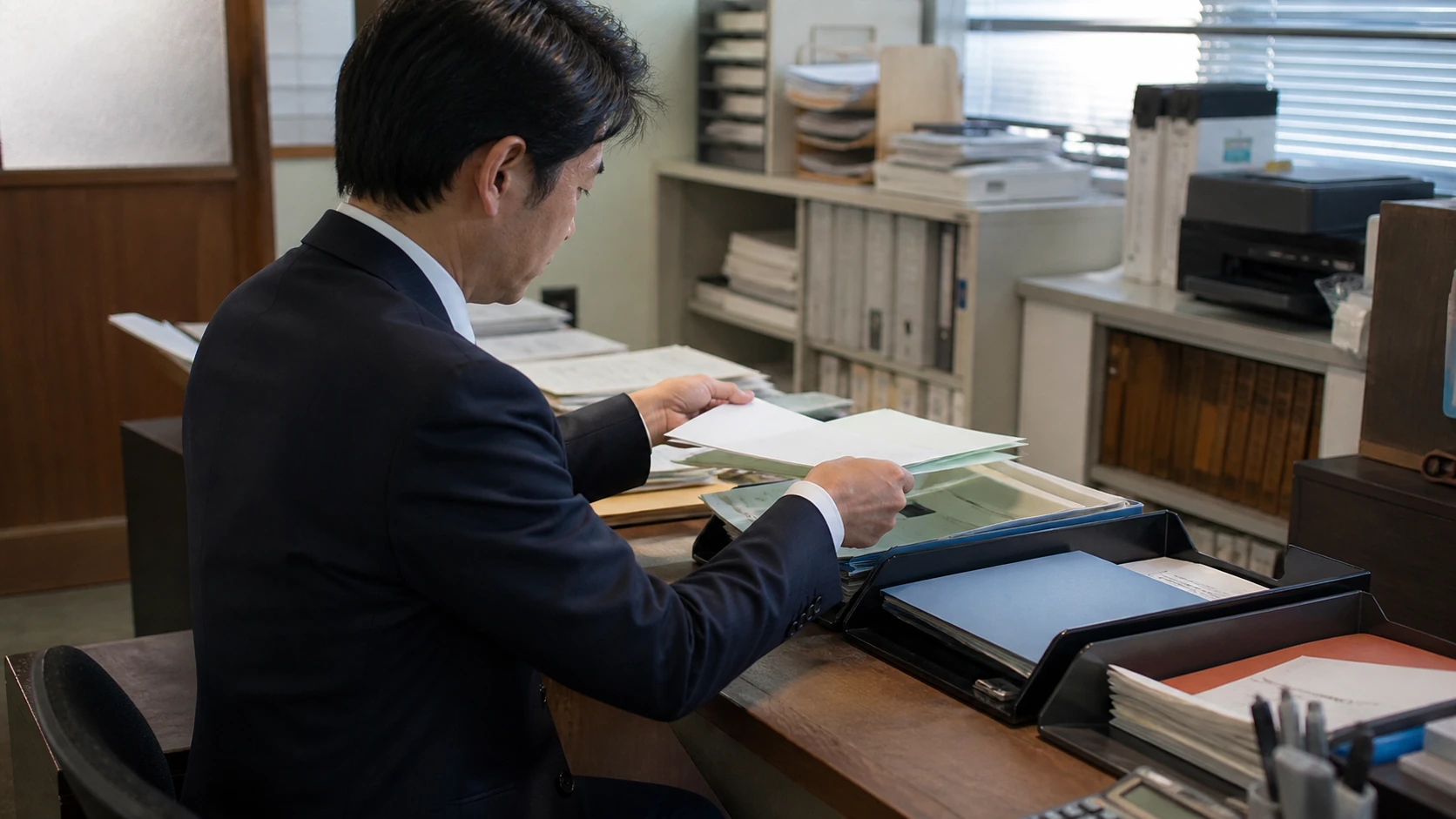経営者と会計担当者が役員貸付、役員借入、配当、増資の証拠を分けて確認する場面