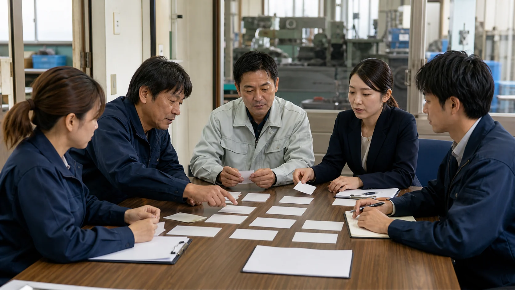 製造会社の人事・保全・営業・経理が将来負担のケースと支払日を決める会議