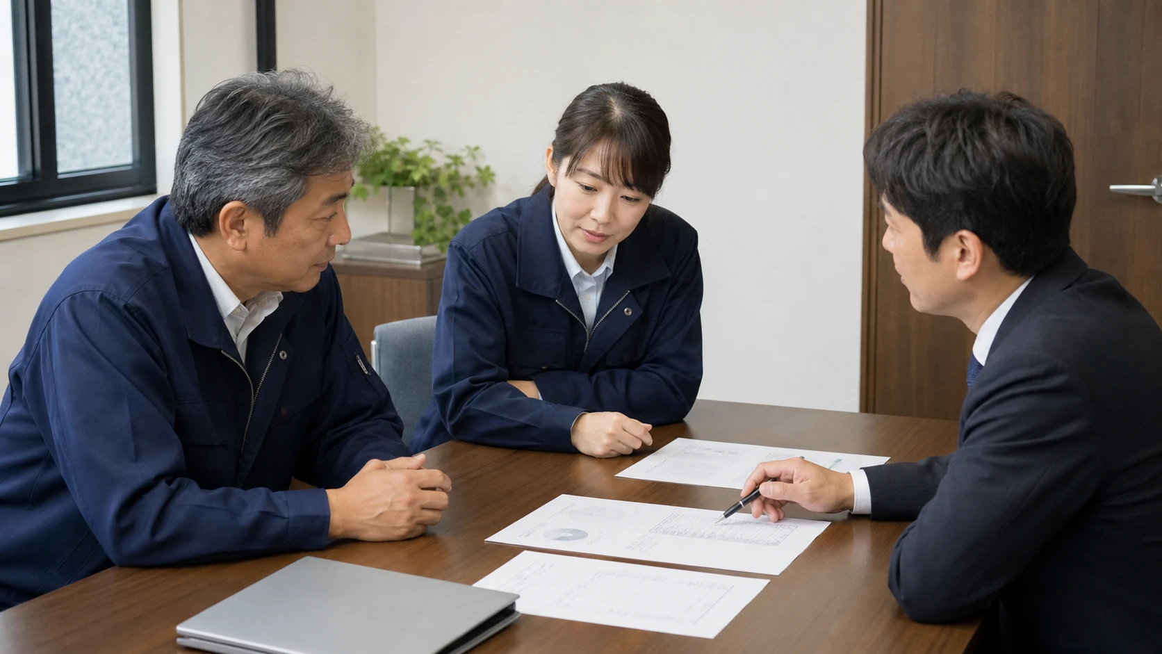 経営者・購買・財務・銀行担当者が発注残、未計上債務、支払集中を確認する会議