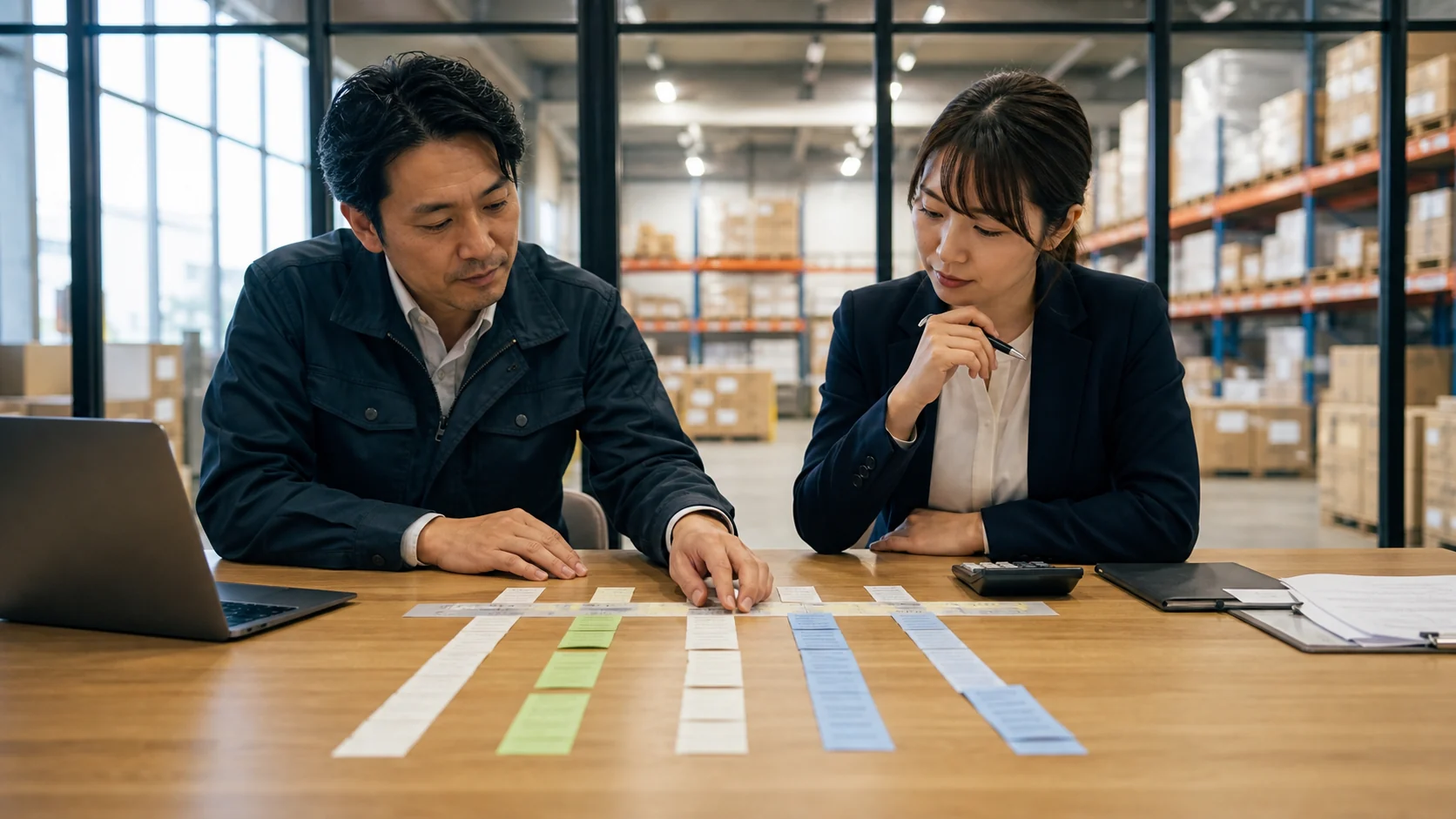 複数借入を新旧比較表へまとめる卸売会社の資金会議