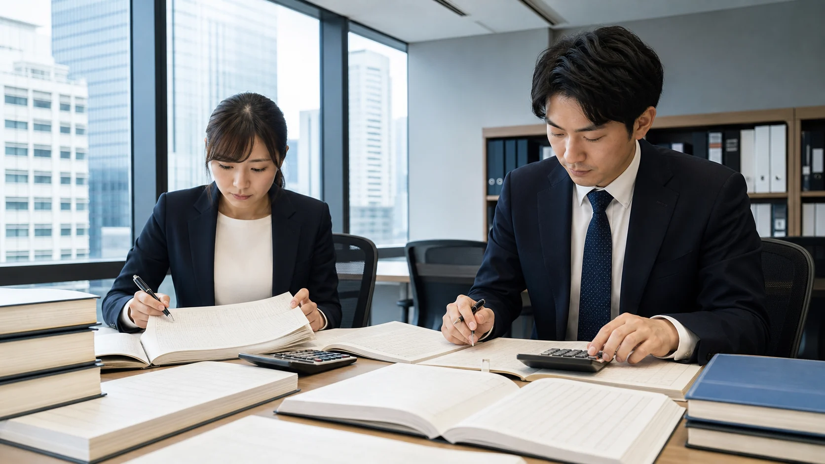 経理財務チームが関係会社取引台帳と法人別資金繰りを照合する場面