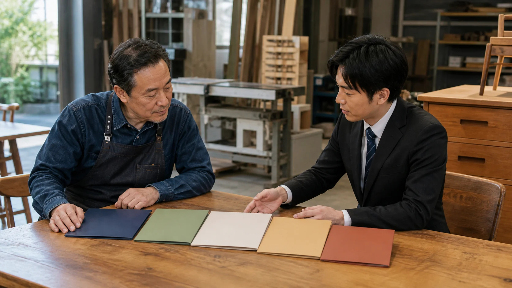 家具工房がROEと4つの資金調達方法を比較する会議