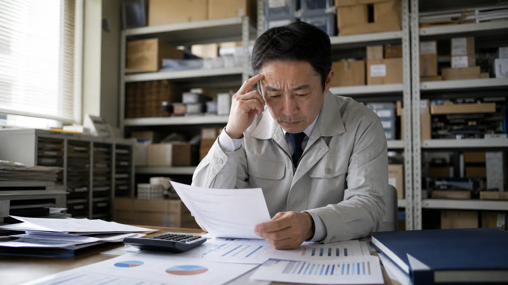 産業部品卸の経営者が顧客別売上と入金見込みを確認する場面