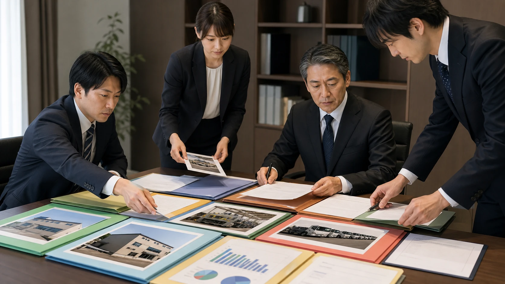 財務担当者が担保資産・順位・評価・対象借入を担保台帳へまとめる場面