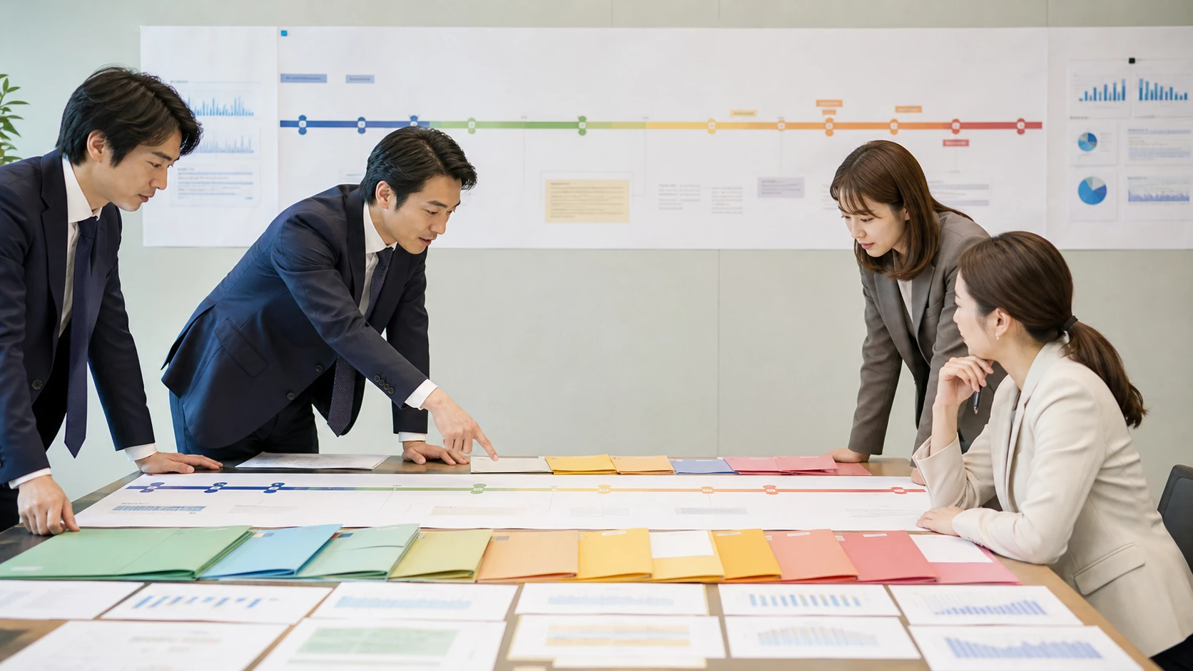 財務担当者が劣後ローンの条件と満期返済計画を一覧化する場面