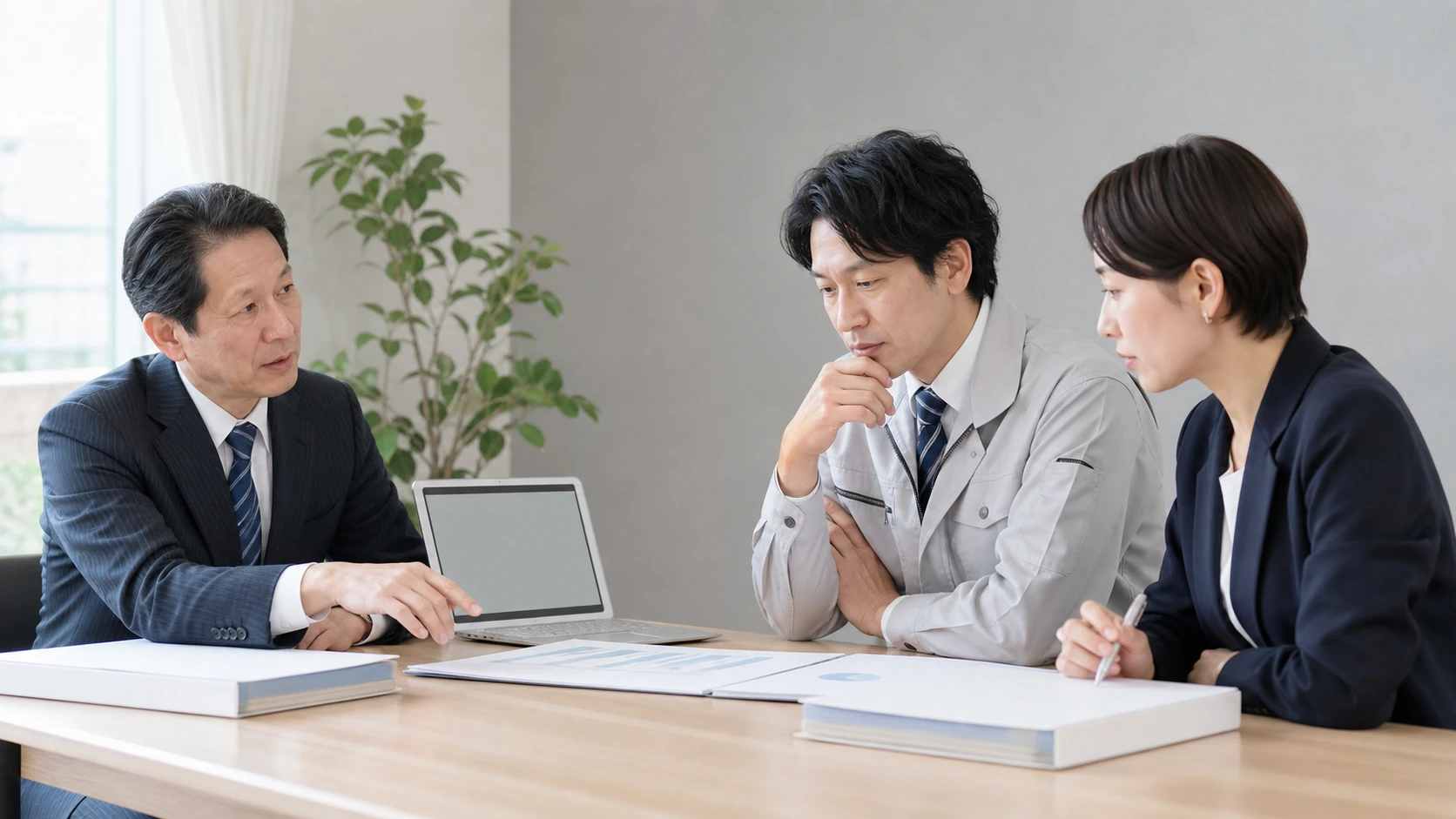 経営者・補助金担当者・銀行担当者が先行支出と入金確度を確認する会議