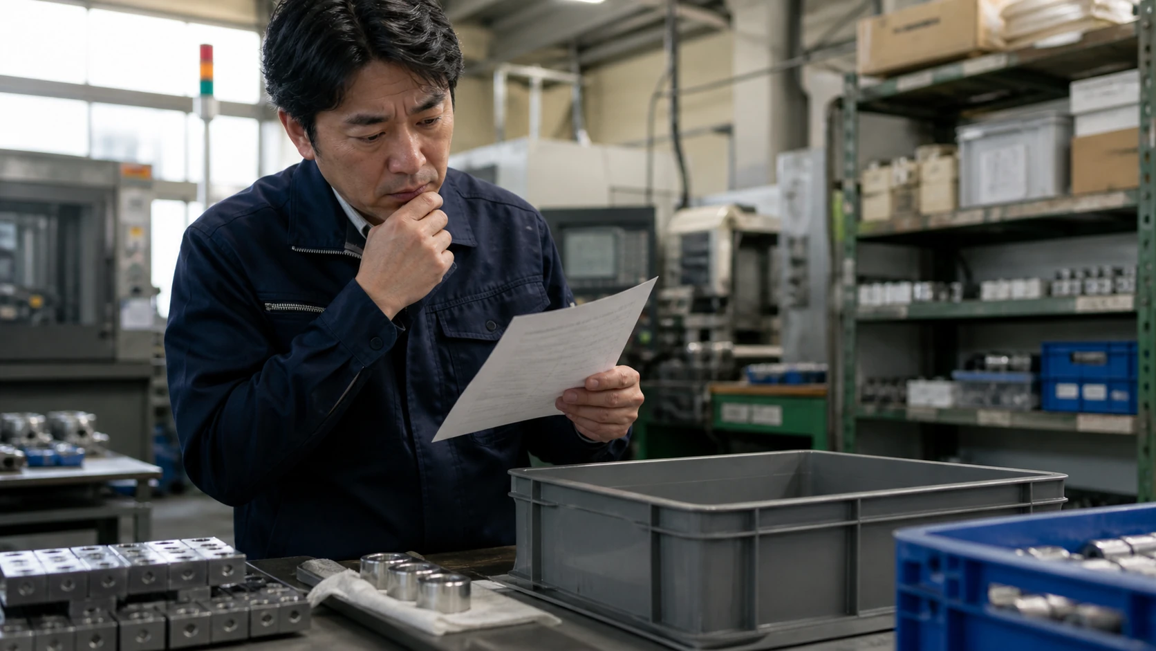 購買・製造・財務担当者が仕入先別品目と代替調達日数を確認する場面