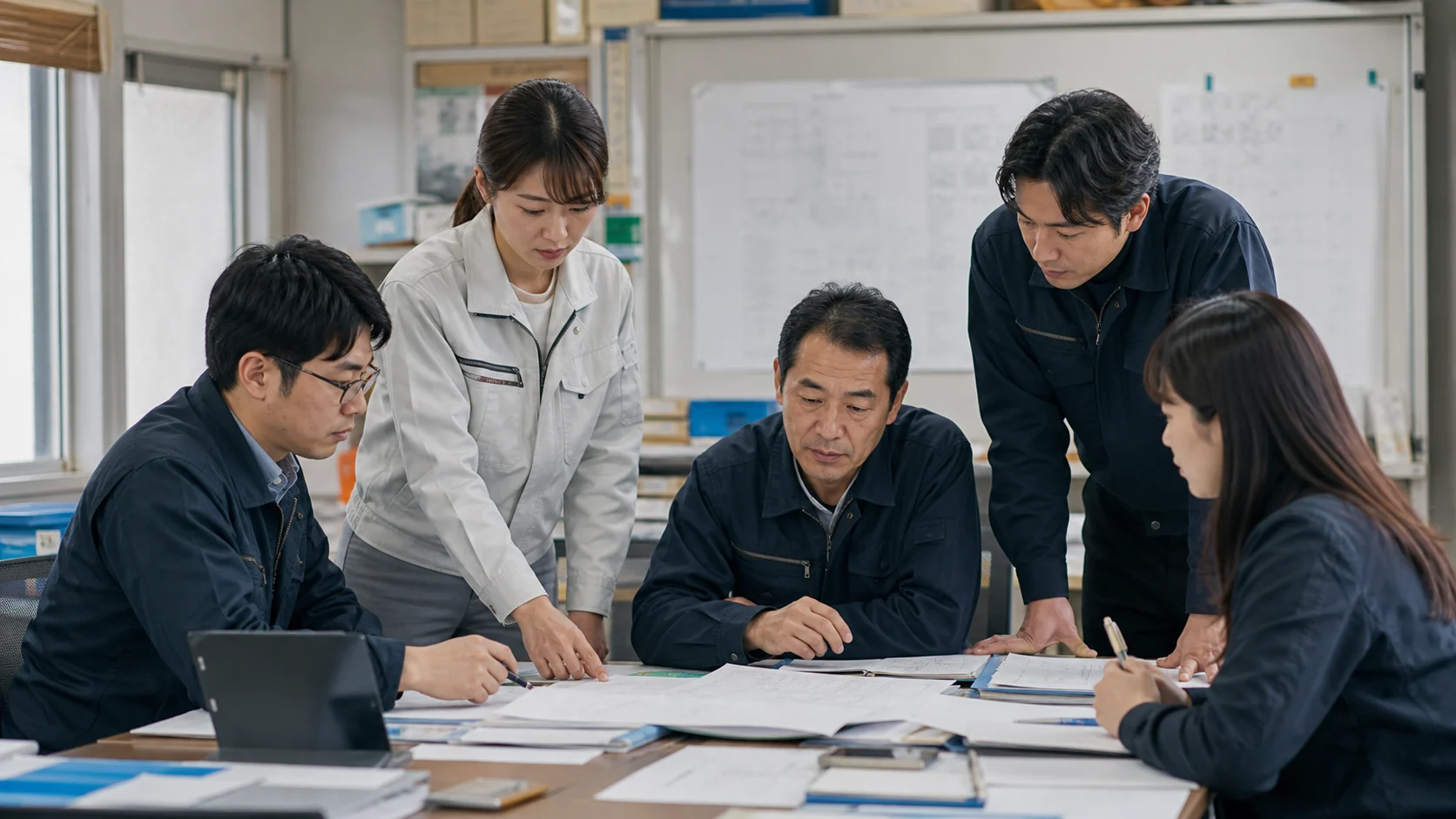 建設会社の各部門が未請求・追加工事・契約負担を一覧に集める締め会議