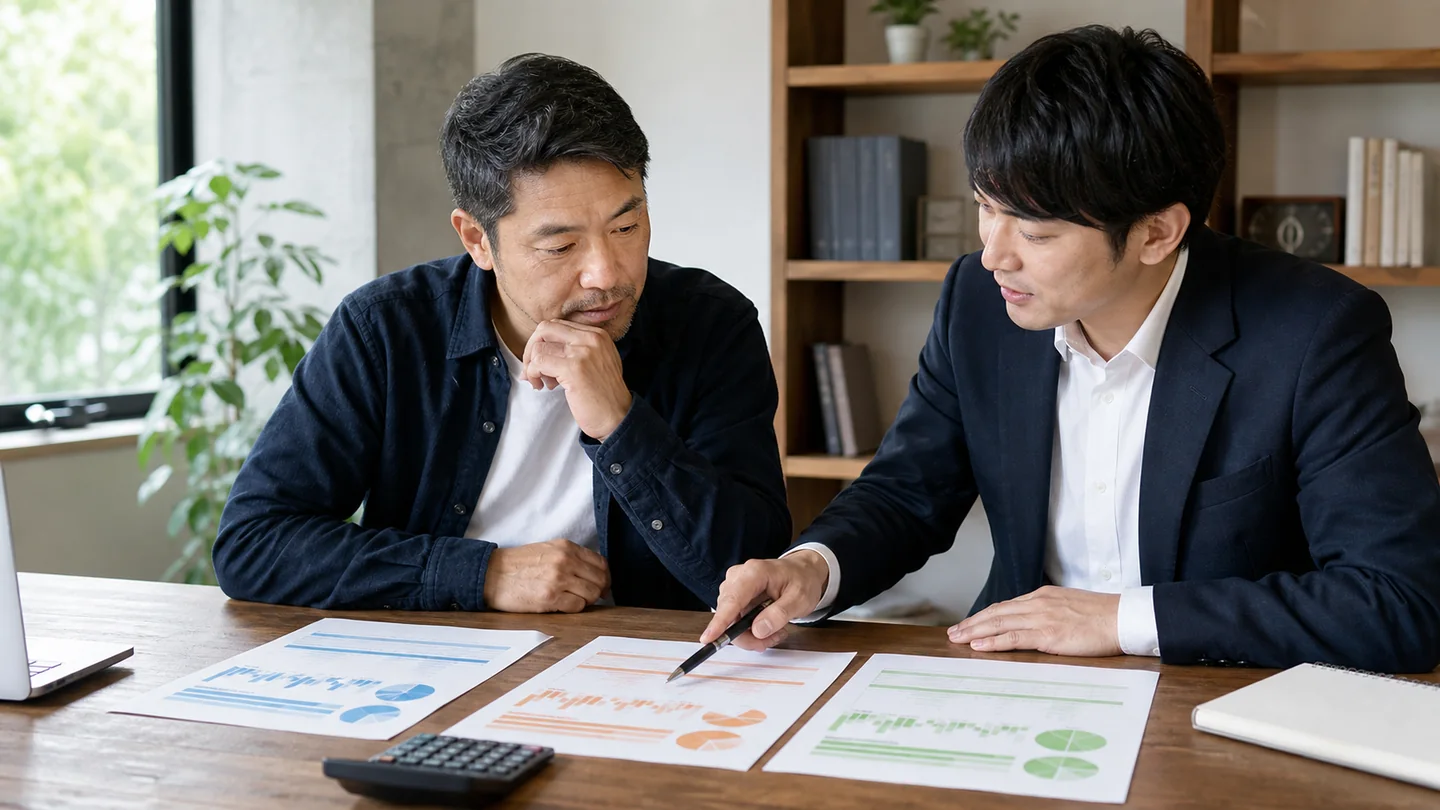 通常・悪化・回復の三つの返済ケースを作る相談場面