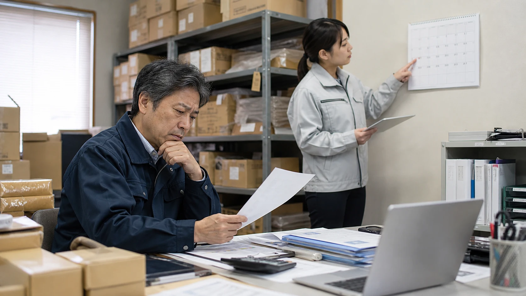 売掛金・在庫・買掛金の回転日数を確認する中小企業経営者