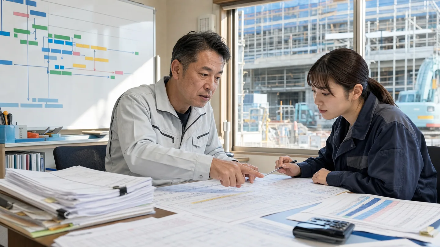 工事進捗と外注費と入金予定を現場別に確認する建設会社