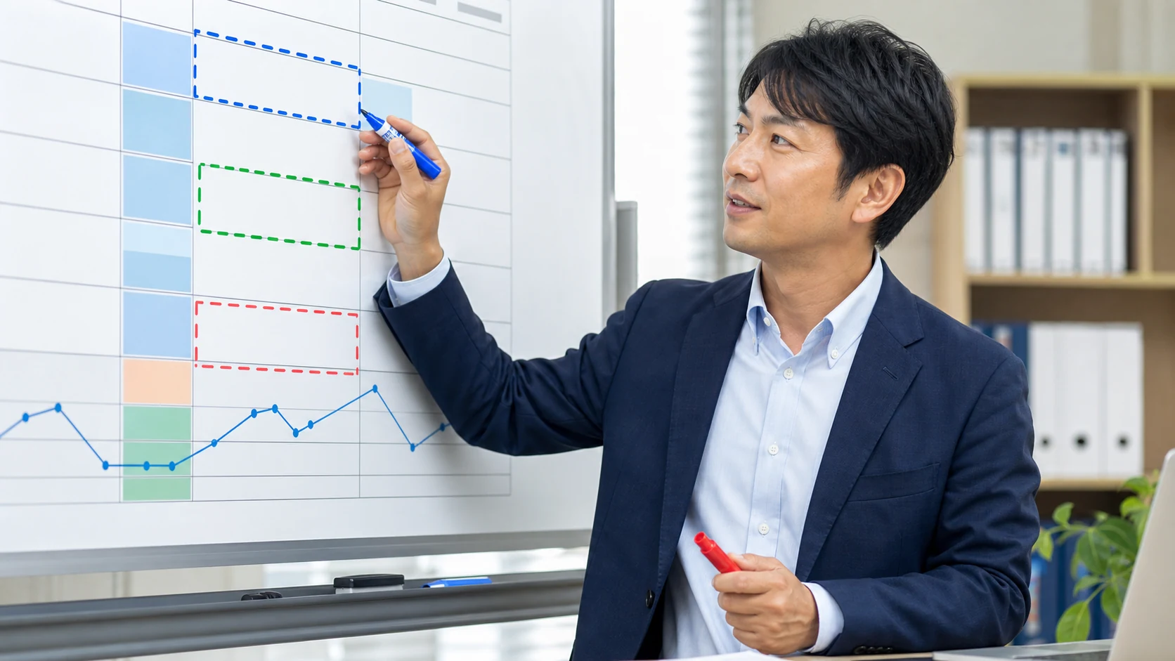 繰上返済の条件と保証料返戻を銀行担当者へ確認する会社経営者