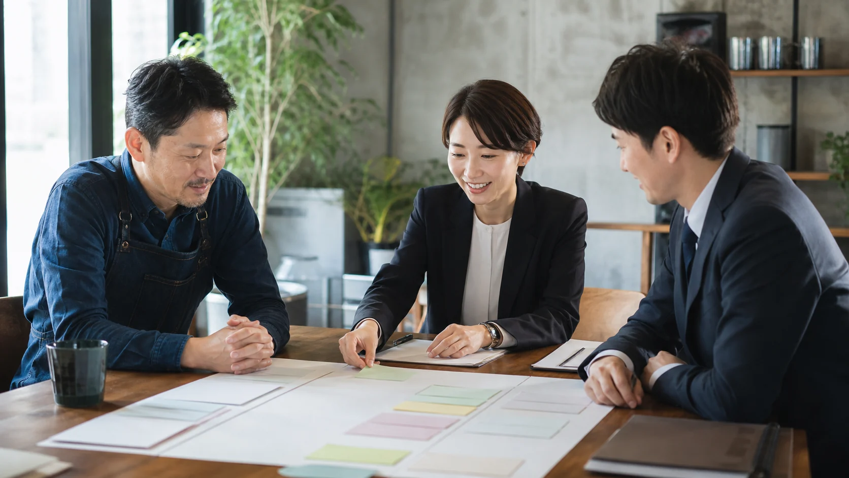 全借入の返済条件と経営改善計画を金融機関と協議する面談