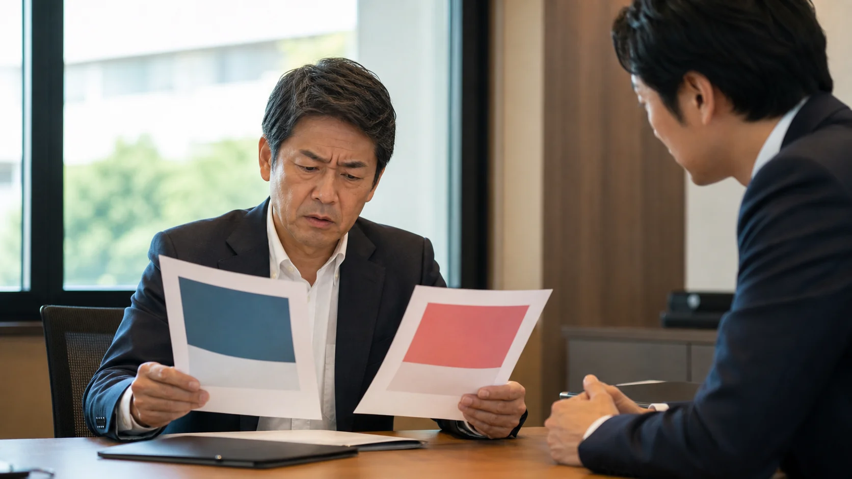 80パーセント保証と100パーセント保証の資料を比較する事業者