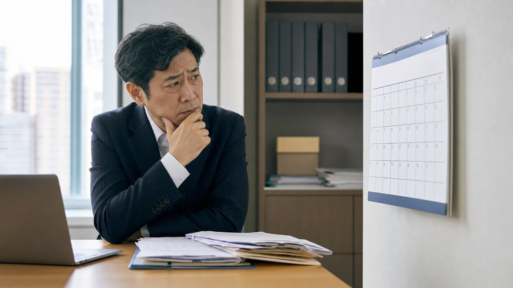 融資実行までの工程と支払期限をカレンダーで確認する経営者