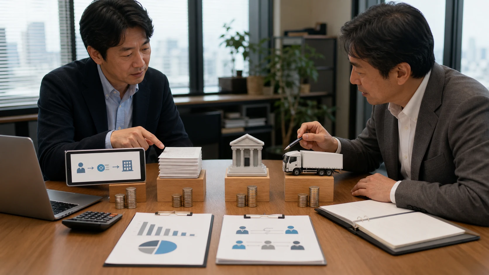 でんさい割引とファクタリング等を比較する相談場面