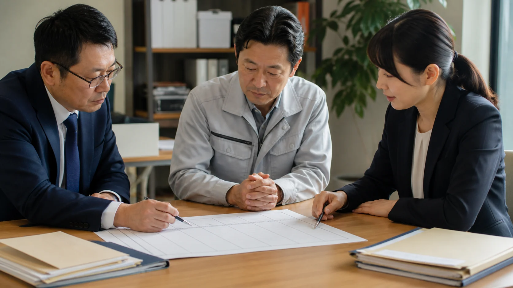 経営者が改善計画と資金調達候補を金融機関向けに整理する場面