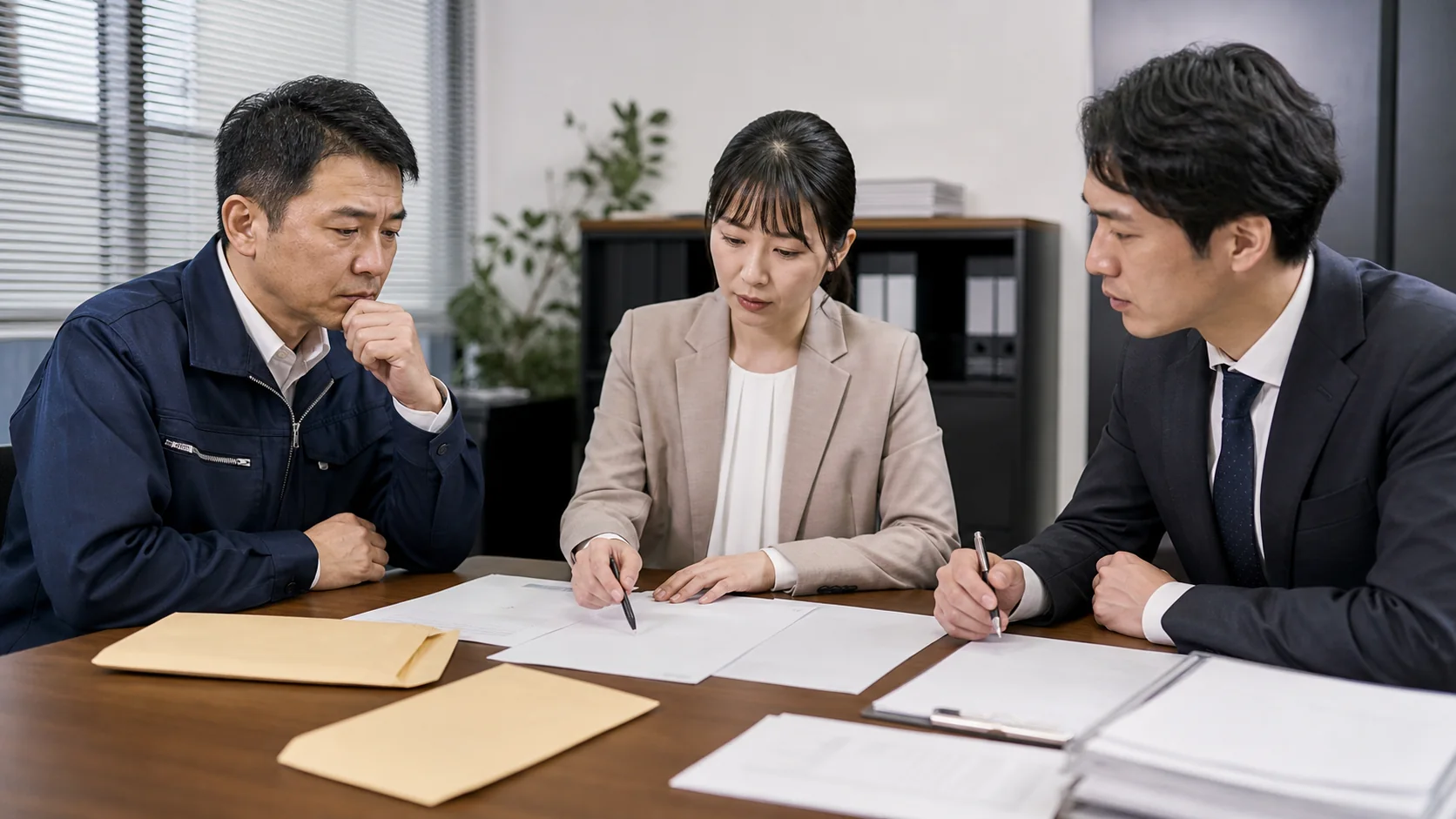 税金滞納時の資金繰り表をもとに四つの調達方法を比較する相談場面