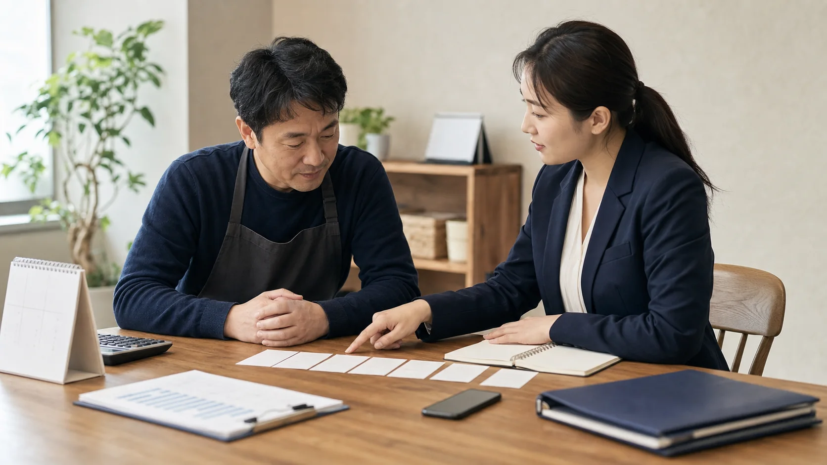 税務署への相談準備と資金調達計画を確認する経営者
