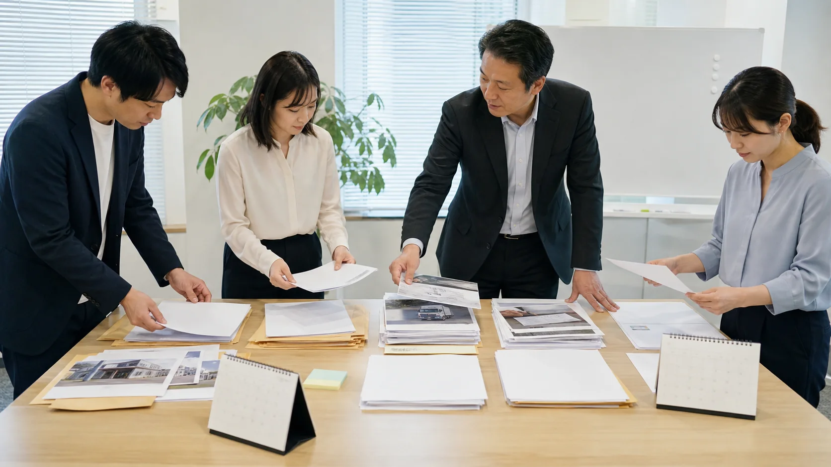売掛金資料をもとに四つの資金調達を比較する経営者