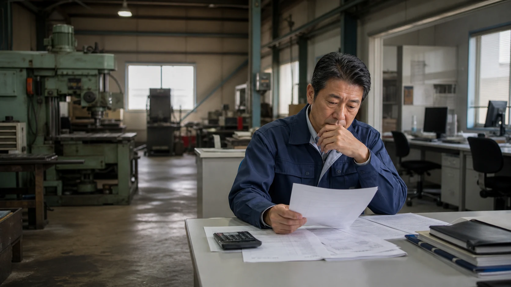 固定費一覧と損益分岐点を確認する中小企業経営者