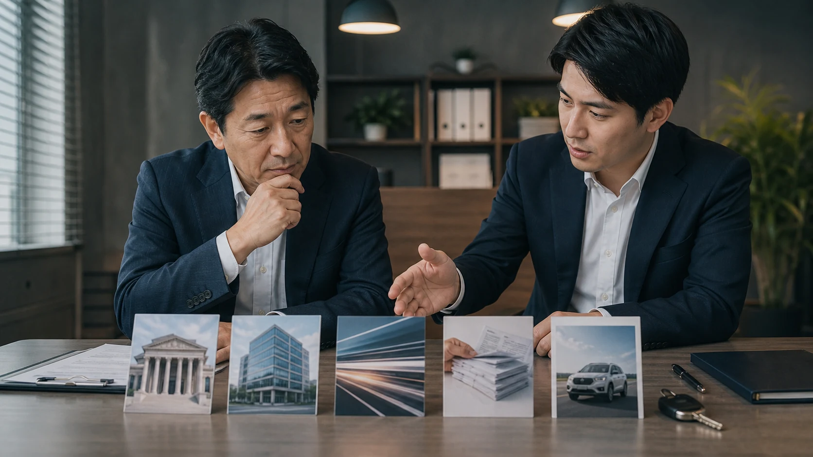 担保なしの公庫融資と民間資金を返済条件で比較する相談風景