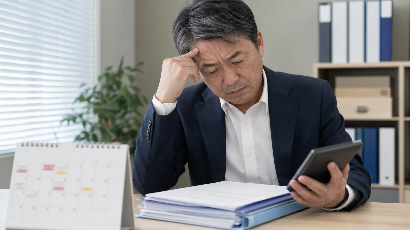 公庫資料とビジネスローン契約条件を比較する中小企業経営者