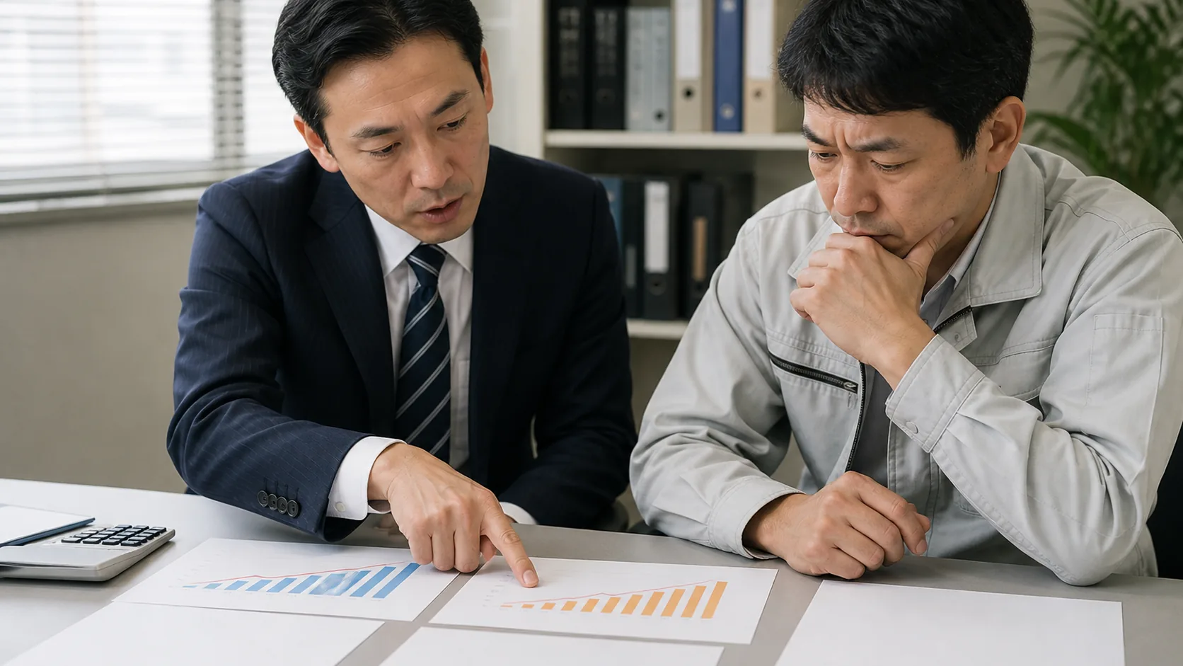経営者が複数借入の月返済・総負担・最終期限を比較する場面