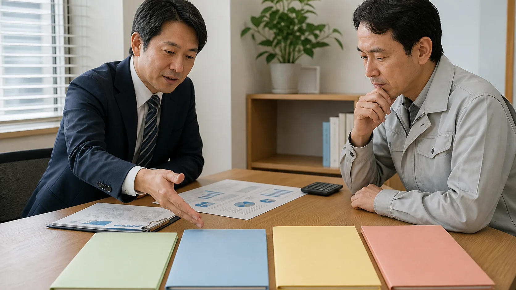 経営者が条件変更・借換え・改善支援・社内策を比較する場面