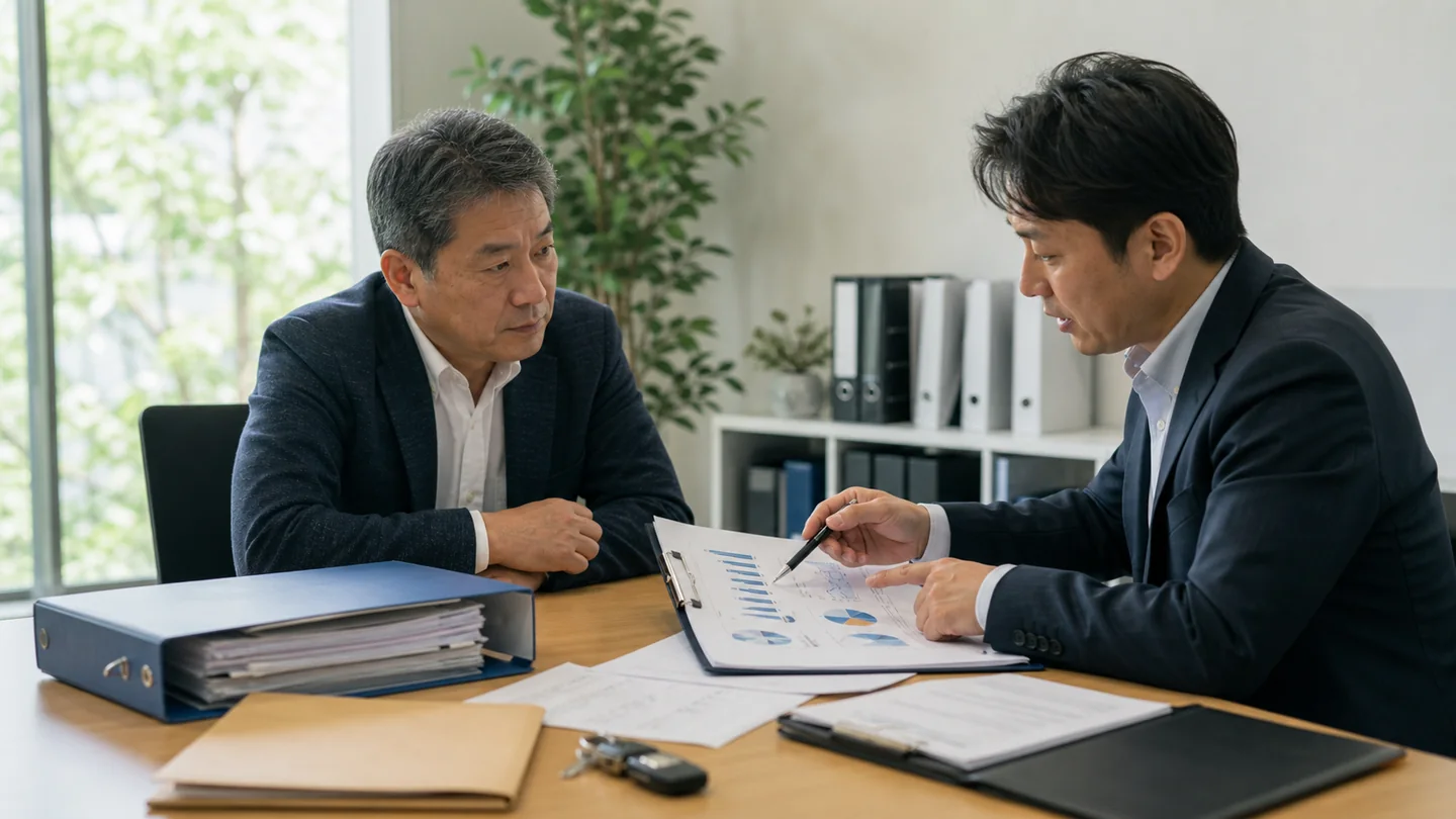借入整理と売掛金・車両の資金化を比較する相談場面
