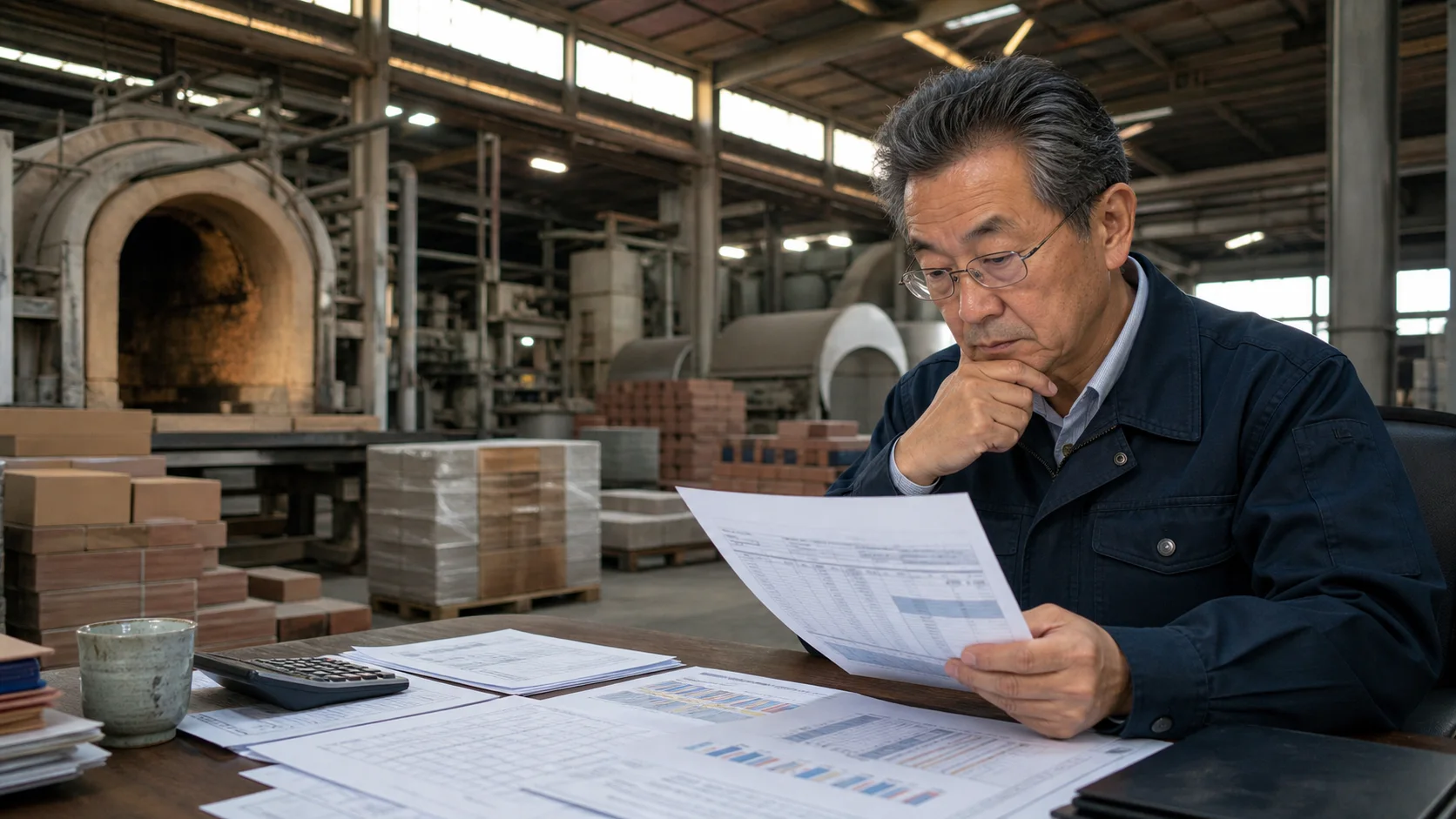 備前市で量産前の鉱物原料・燃料、炉修・設備更新期の部品と外注費、出荷集中期の倉庫・車両費、食品加工前の原料・冷蔵費の支払いを点検する事業者