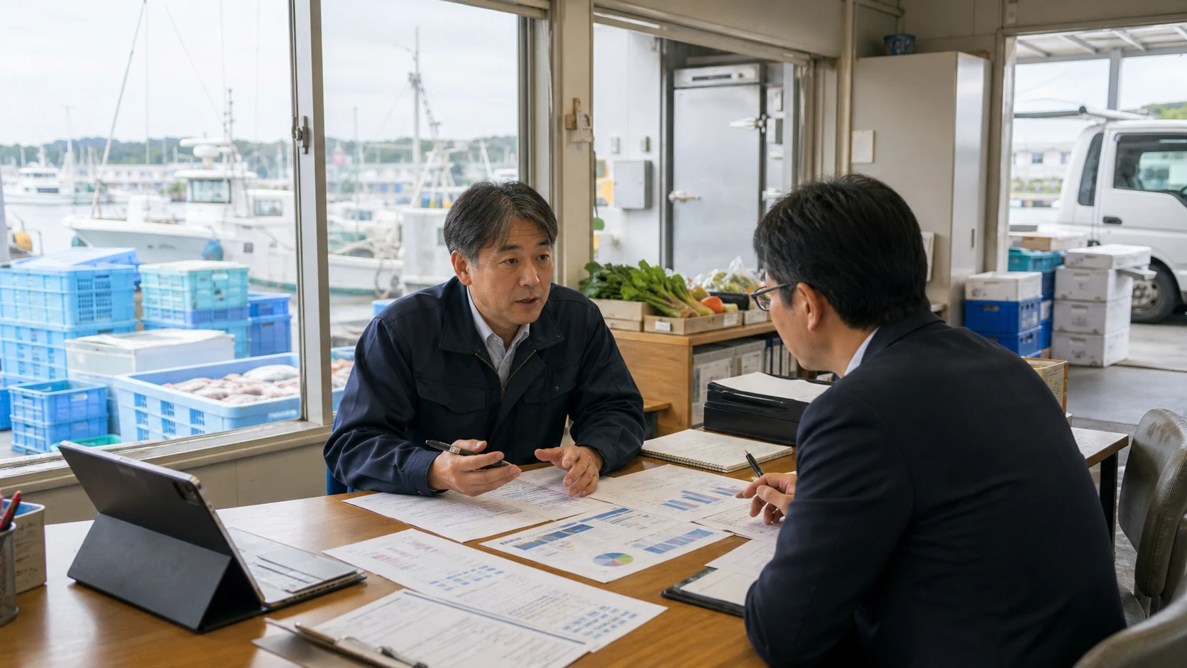 銚子市で水産原料の仕入れ、冷凍保管と包材、作付け・収穫資材、冷蔵配送燃料、行楽期前の食材と人員の支払いを点検する事業者