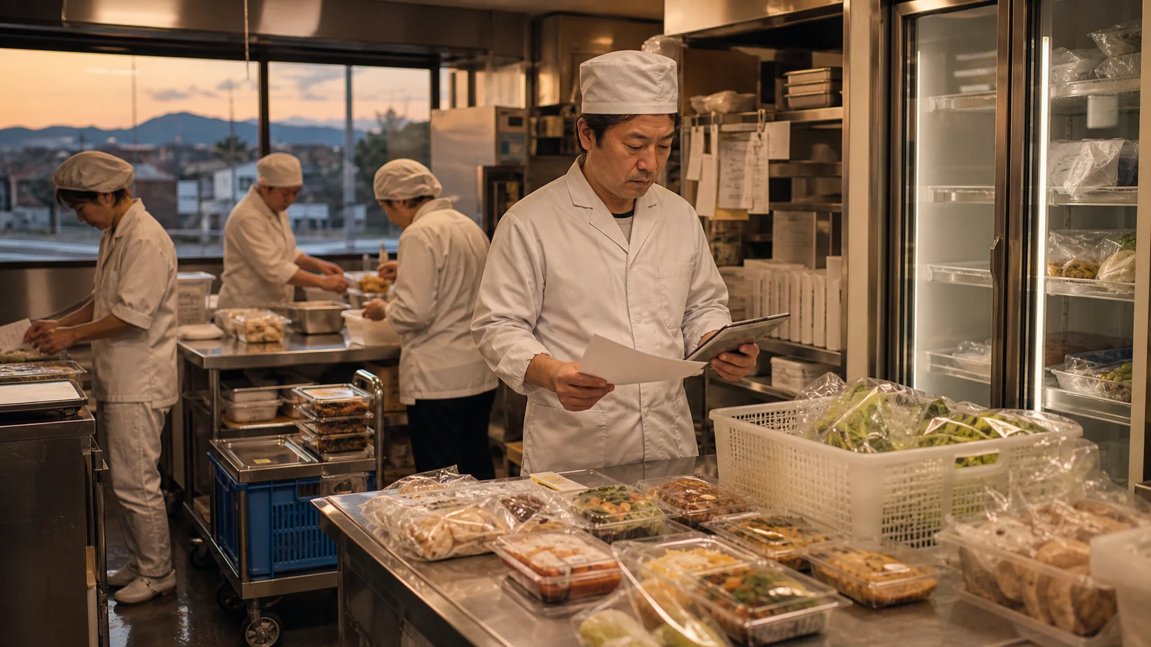 海老名市で製造案件の検収集中、物流繁忙期の外注費、食品の低温在庫、連休前後の飲食需要に備え在庫・設備・支払予定を確認する事業者
